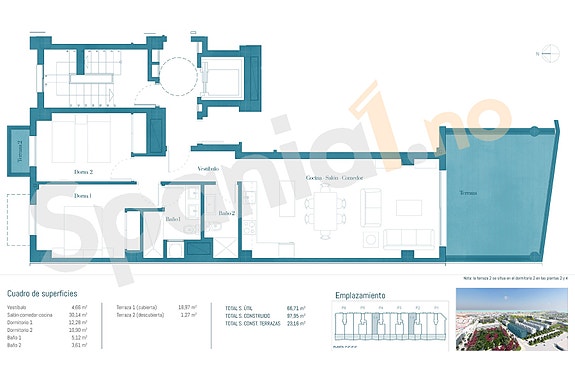 Plantegning leilighet med 2 soverom