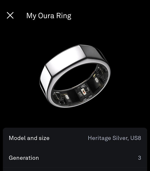 Oura ring gen 3 heritage silver size 8 | FINN torget