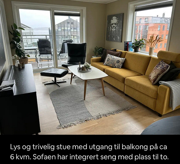 Flott leilighet midt i Molde sentrum. Utsikt og balkong