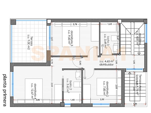 Plantegning av villaen - 2.etg