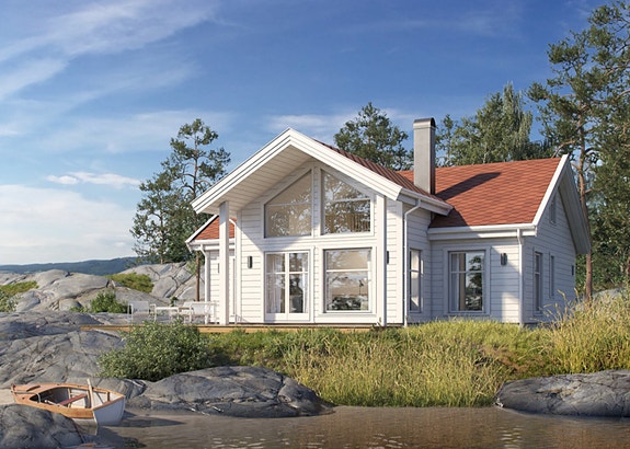 Polar 88, en romslig og luftig hyttemodell. Illustrasjon