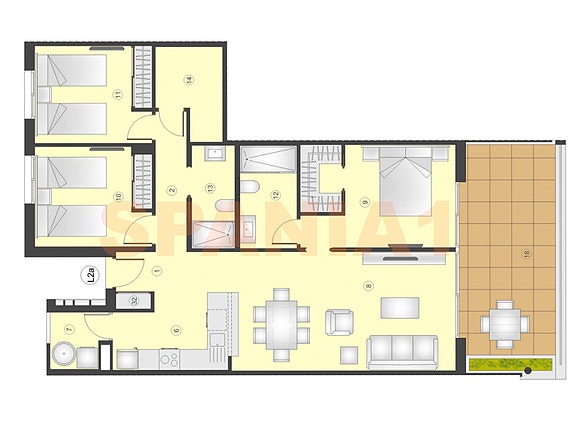 Plantegning av leiligheten