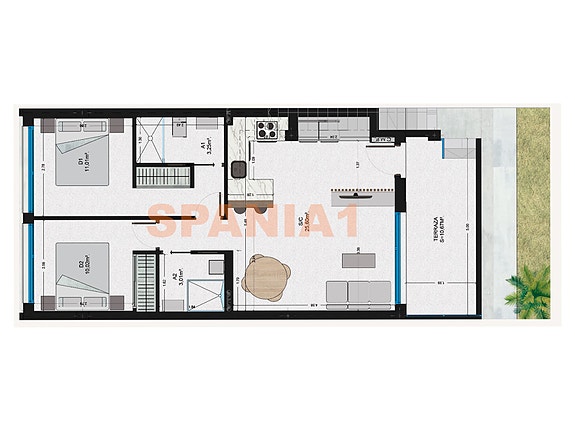 Plantegning av bakkeplan