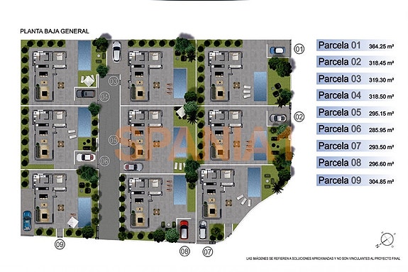 Det skal bygges totalt 9 villaer med ulik størrelse på tomt