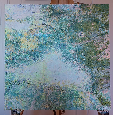 Maleri, akryl, signert, kunst, bildekunst