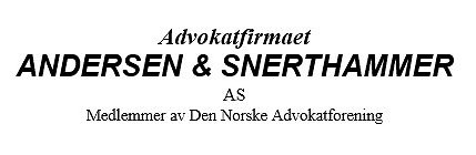 Advokatfirmaet Andersen & Snerthammer AS