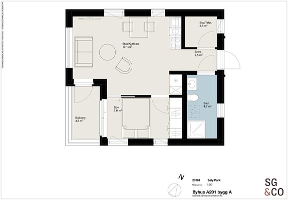 Byhus A201 Rekke 1