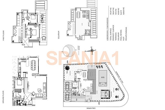 Plantegning av villaen