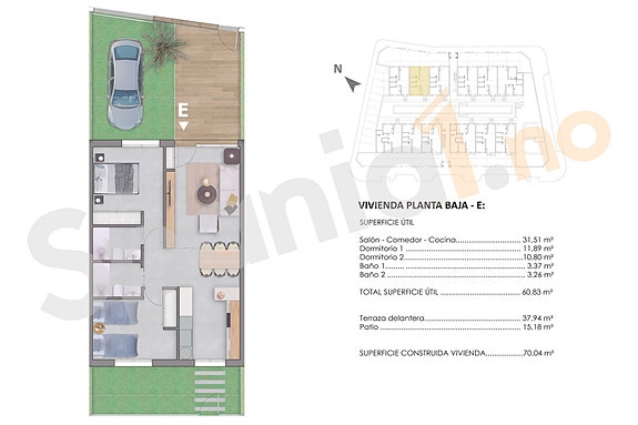 Plantegning leilighet på bakkeplan