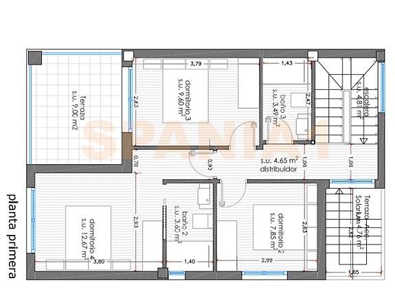 Plantegning av villaen - 2.etg