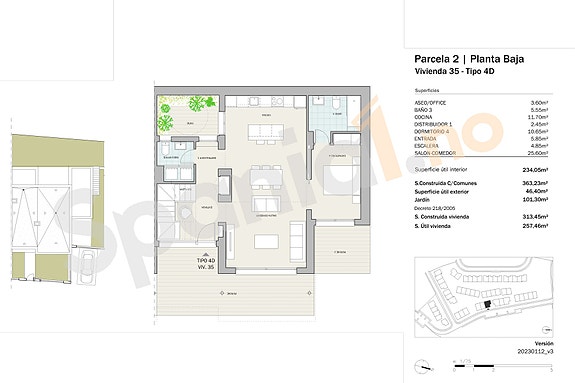 Plantegning villa 35 - 1.etg