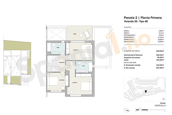 Plantegning villa 35 - 2. etg