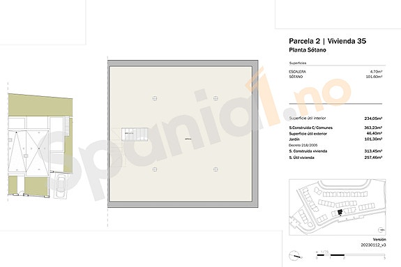 Plantegning villa 35 - Underetasje