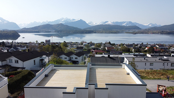 Utsikt fra takterrasse