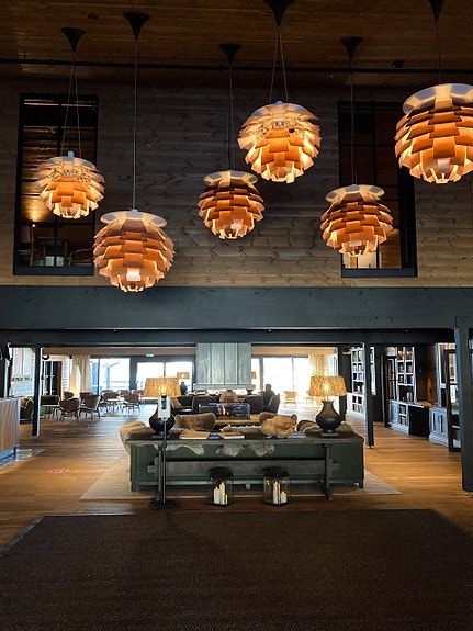 Lobby på Gaustablikk Fjellresort