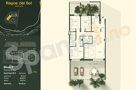 Plantegning leilighet B-8