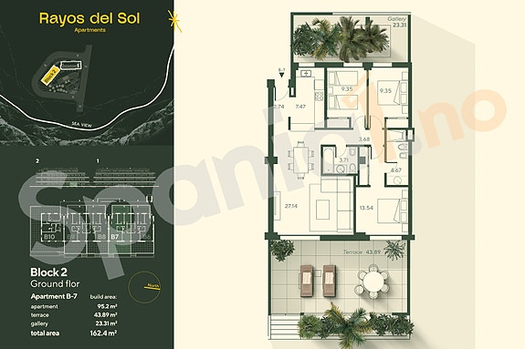 Plantegning leilighet B-7