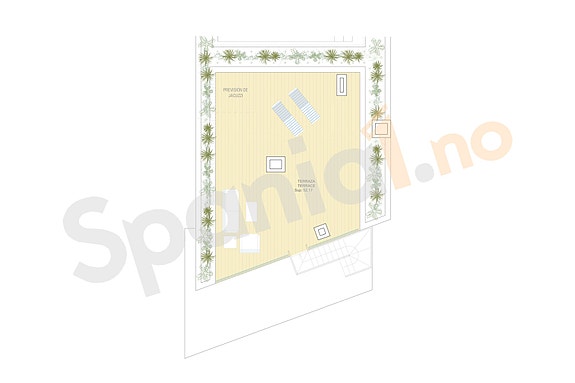 Plantegning takterrasse