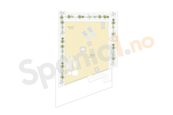 Plantegning takterrasse