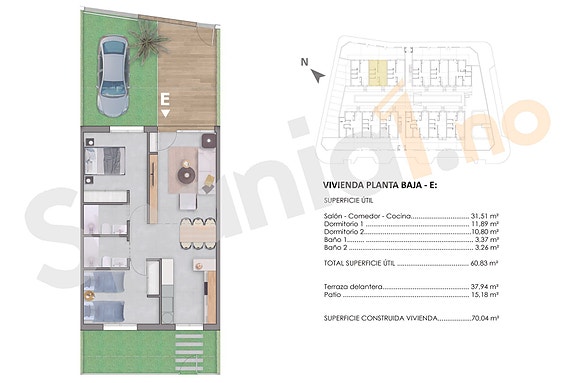 Plantegning leilighet på bakkeplan