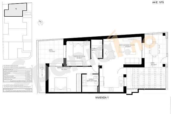 Plantegning leilighet nr.1