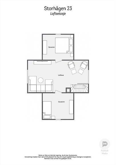 Plantegning - Loftsetasje.