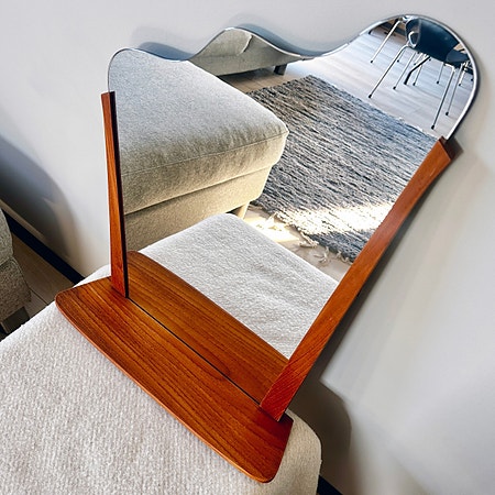 Speil Wavy Danish Teak Mirror