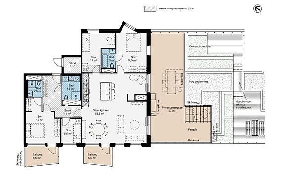 Plantegning leilighet 8003