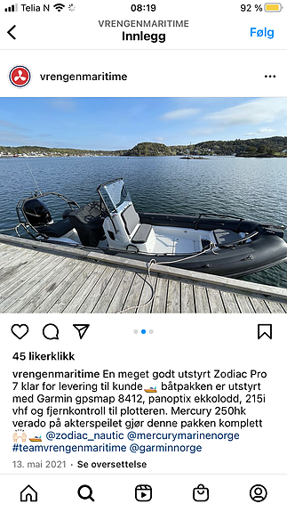 Zodiac Pro 7, Mye utstyr, 250hk (LEDIG FRA 02.08) 16 of 19