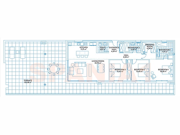 Plantegning av leiligheten