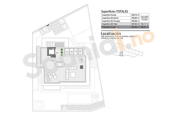 Plantegning takterrasse