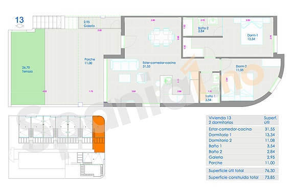 Plantegning leilighet på bakkeplan