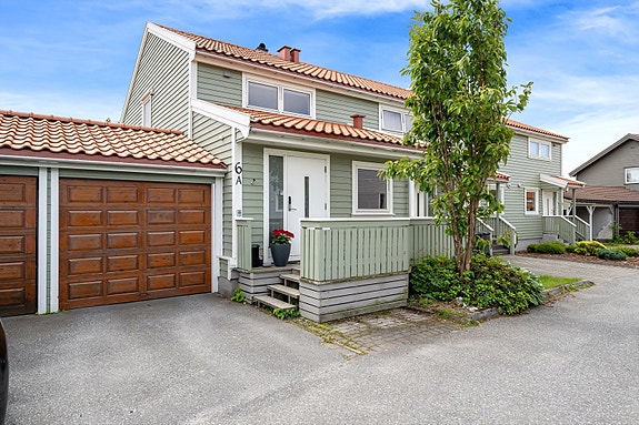 Velkommen til Stadsfysikus Wyllers gate 6A, et pent rekkehus med garasje like utenfor døren!