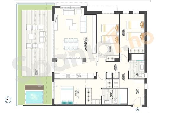 Plantegning leilighet med 2 soverom