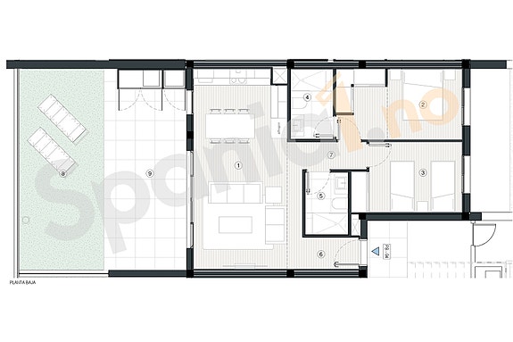 Plantegning leilighet med 2 soverom