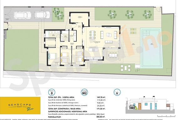 Plantegning villa #2 med 3 soverom