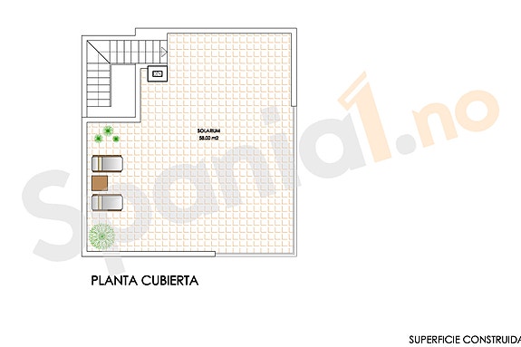 Plantegning av takterrasse