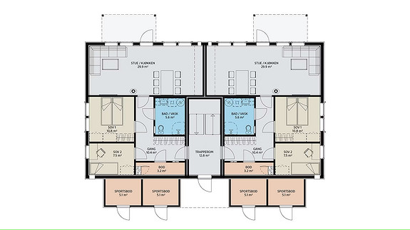 Plantegning leiligheter 1.etg