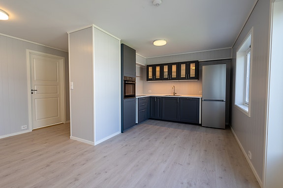 Nytt kjøkken med hvitevarer