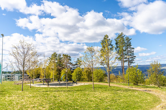 Skogen Sør er et eldorado for de små, med mange fine lekeplasser, fotballbane, skiløype, frisbeegolf m.m.