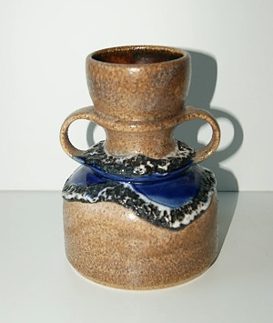 Vintage Mid Century Chunky Pottery Keramikk Vase. Laget i Tyskland.