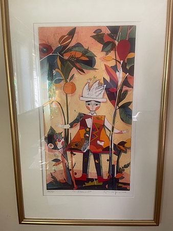 Kunst. Innrammet Gerhard Hofmann. Nummerert og signert. I’m Blumenwald