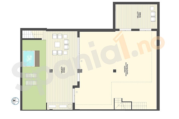 Plantegning duplex leilighet med 3 soverom