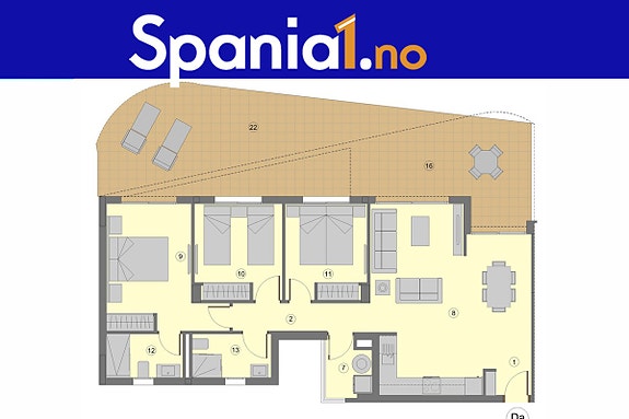 Plantegning av leiligheten