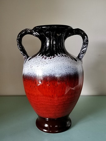Vintage tysk vase av keramikk
