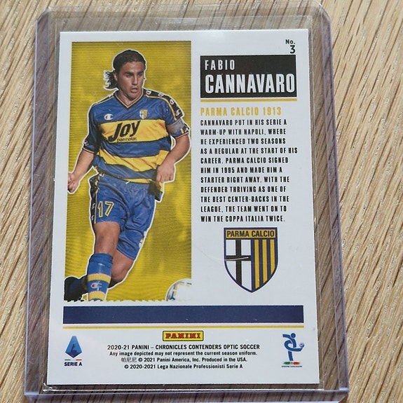 Fabio Cannavaro Historic Ticket Parma Panini Chronicles 2020-21