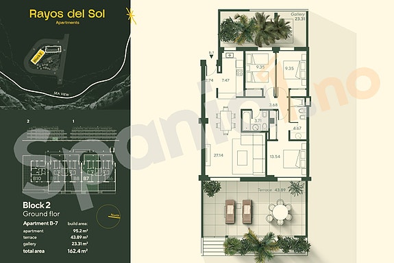 Plantegning leilighet B-7
