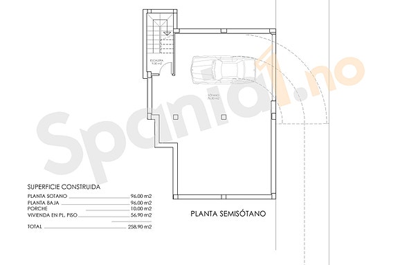 Plantegning underetasje (tilvalg)