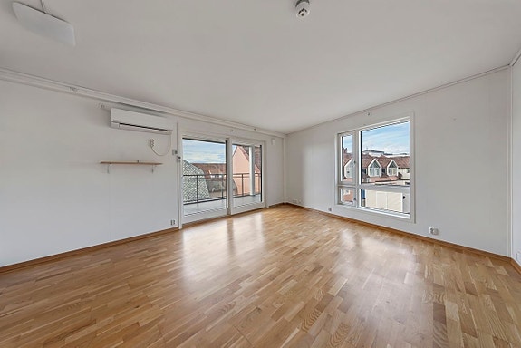 Leilighet har varmepumpe på stue / kjøkken