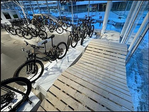 Innendørs sykkelløype i vår butikk i Oslo